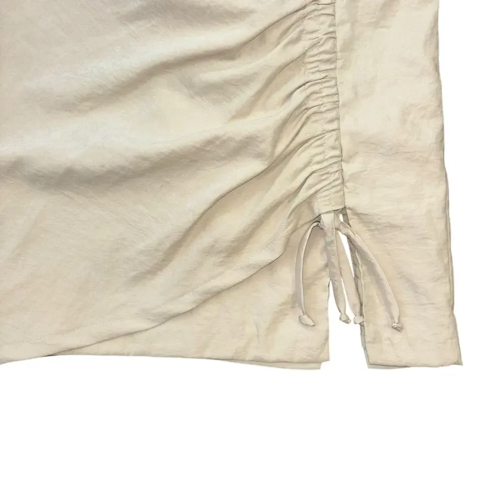 Nanette Lepore Y2K Ruched Bodycon Tan Skirt Women’s 0 Beachy Boho Spring Casual